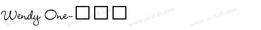 Wendy One字体转换